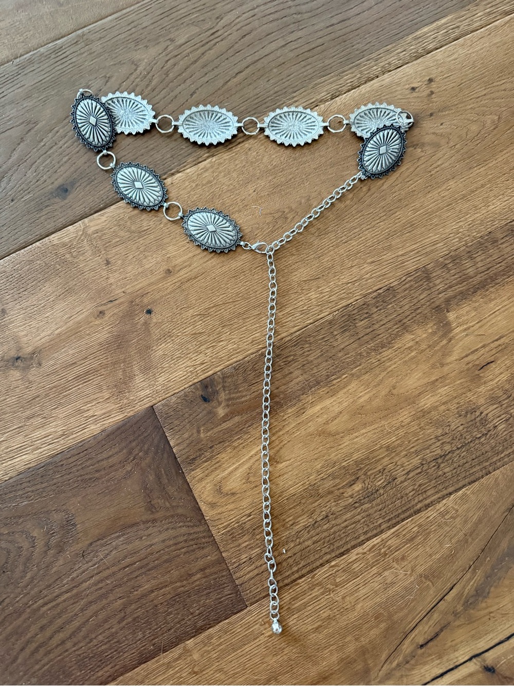 Silver-tone Western Concho Belt